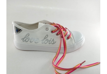 Lois Zapatilla lona en blanco