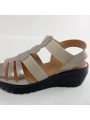 Valerias sandalia cuña Taupe