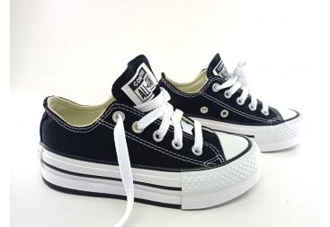 converse zapatilla lona negra