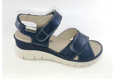 Sandalia piel azul señora baerchi