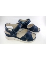 Sandalia piel azul señora baerchi