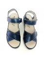 Sandalia piel azul señora baerchi