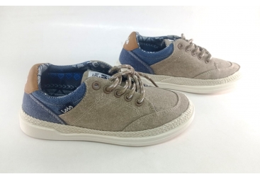 Lois zapatilla niño lino camel