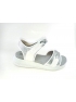 Sandalia blanco plata señora inblu