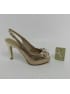 Zapato destalonado y despuntado nude lazo alto