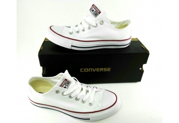 Zapatilla converse lona blanca cordonera
