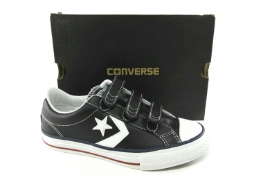 Comverse deportivo velcro bamba negro piel