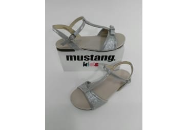 Sandalia plata de purpurina