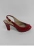 Sandalia retro Charol rojo