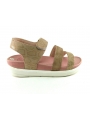 Sandalia con velcro rosada yumas