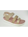 Sandalia con velcro rosada yumas