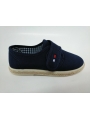 Zapatilla lona azul velcro de niño