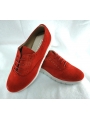 Zapato piel vuelta rojo