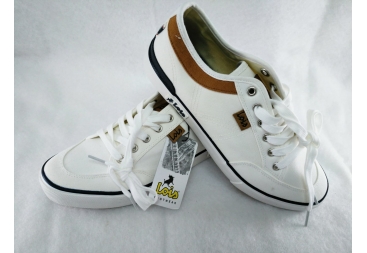 Zapatilla de lona blanca Lois