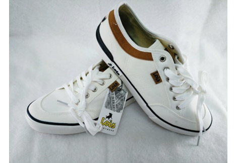 Zapatilla de lona blanca Lois