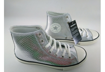 Converse Botín plata metalizada