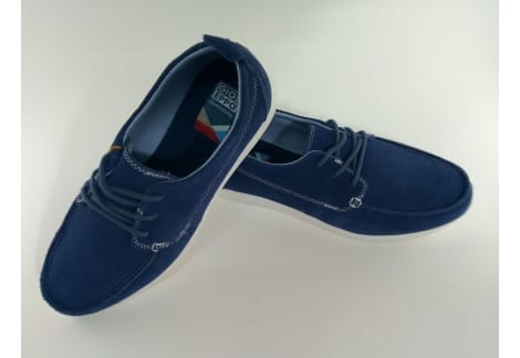 Zapato Naútico Ante Azul