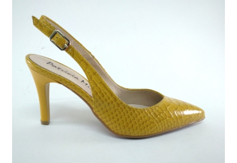 Patricia Miller señora zapato amarillo