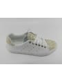 Zapatilla deportiva blanca con purpurina oro