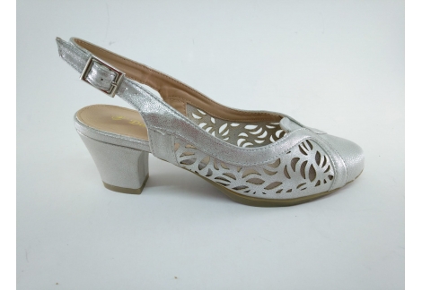 Davinia Zapato en plata rejilla