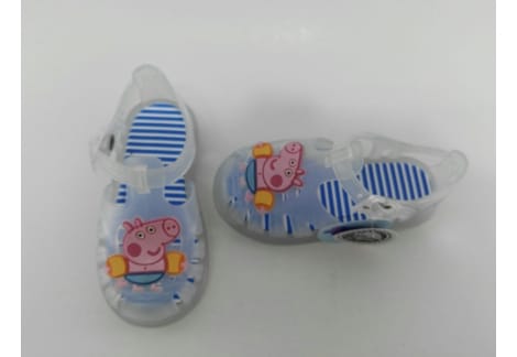 Sandalia cangrejera Peppa Pig transparente