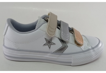 Converse zapatilla de piel blanca