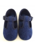 Batilas Zapatilla cerrada en azul de rizo niño