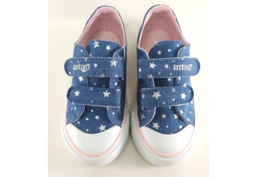 Mustang zapatilla de niña lona vaquero con estrellas