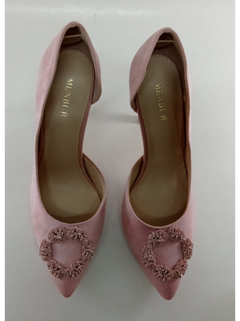 Menbur zapato en ante rosa(nude) - Calzados Grau