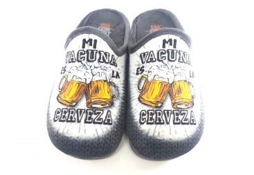 Calzamur zapatilla de casa invierno gris cerveza